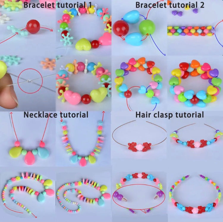 Cartoon Design Handmade Beaded Toys Set, Set For Girls Bracelet Necklace, Jewellery Making Beads Kit Cartoon Design Handmade Beaded Toys Set, Set For Girls Bracelet Necklace, Jewellery Making Beads Kit